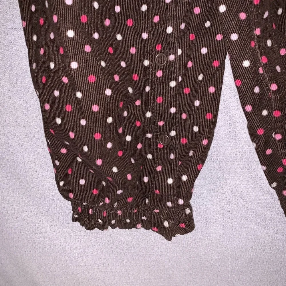 Gymboree 18-24 Brown Polka Dot Pant Romper